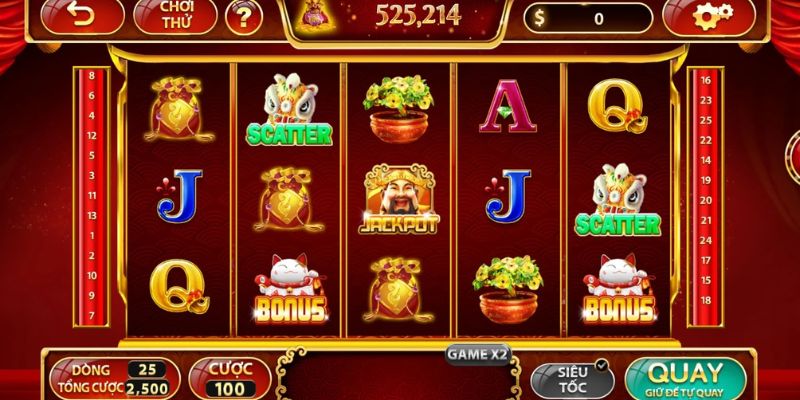 Đồ họa slot Thần Tài đặc sắc